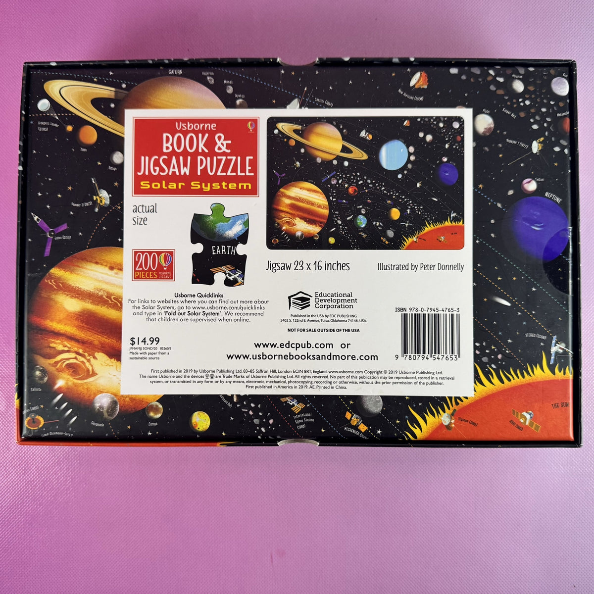 Usborn Book & Jigsaw Puzzle of Solar System 200 Pieces