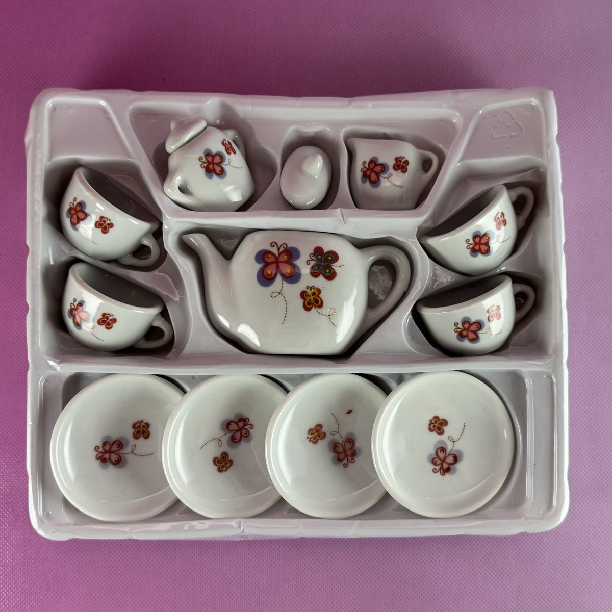 Toy Porcelain Floral Teaset