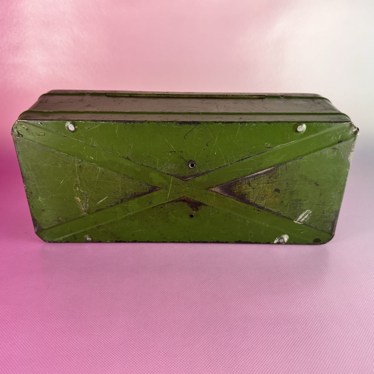 Antique Metal Tackle Box