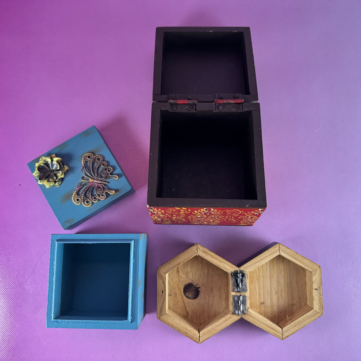 Trio of Quirky Trinket Boxes