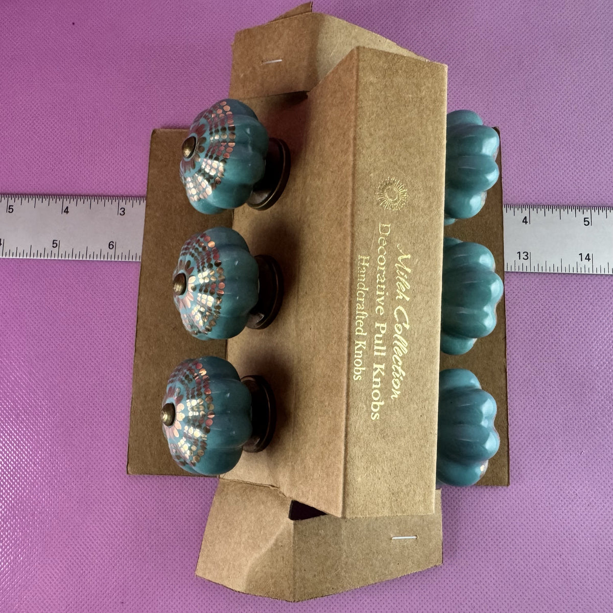 Turquoise Morrocan-Style Drawer Knobs