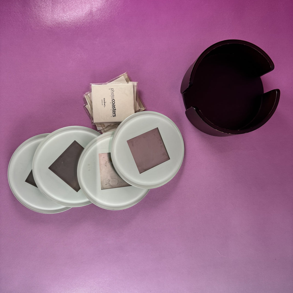Set of Four Custom Photo Coasters