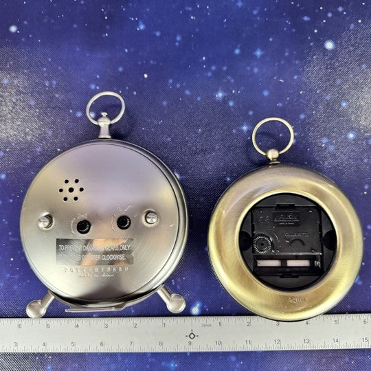 Gold and Silver Tone "Pocketwatch" Clocks