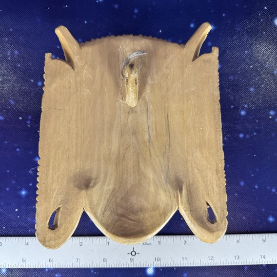 Wooden Carved Buddha Mask Wall Hanging