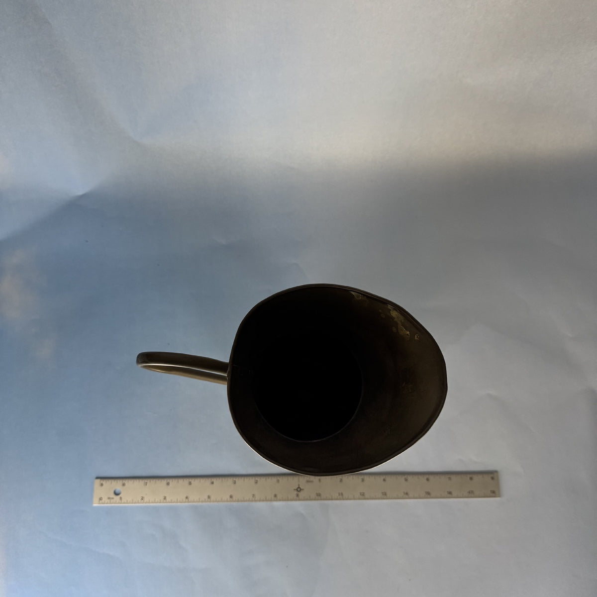 Patinaed Copper Ewer with Handle