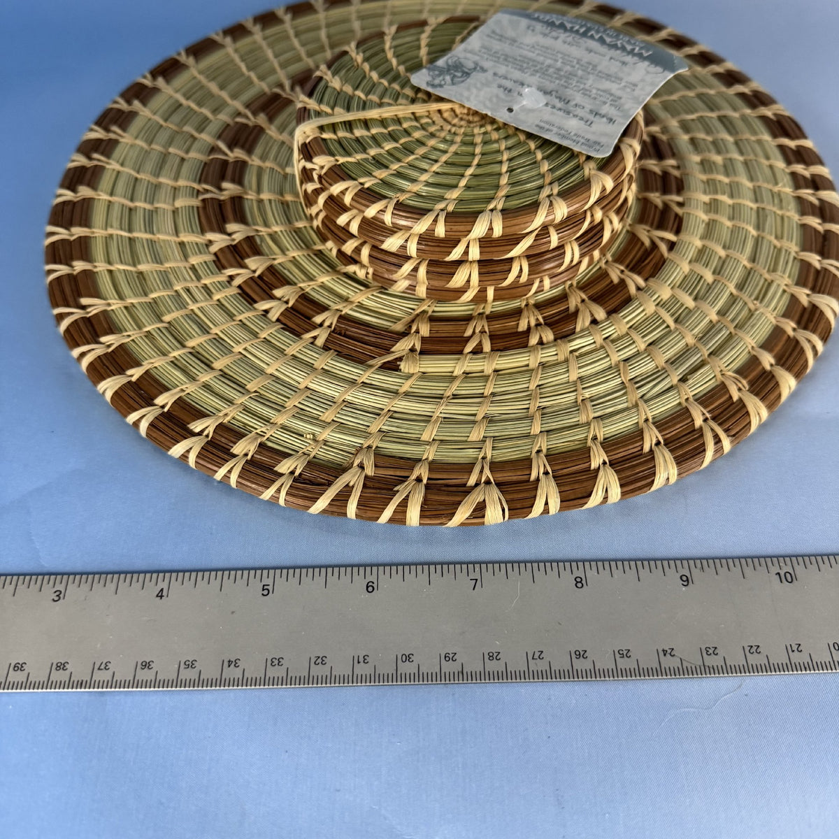 Hand-woven Sweetgrass Mat and Matching Coasters
