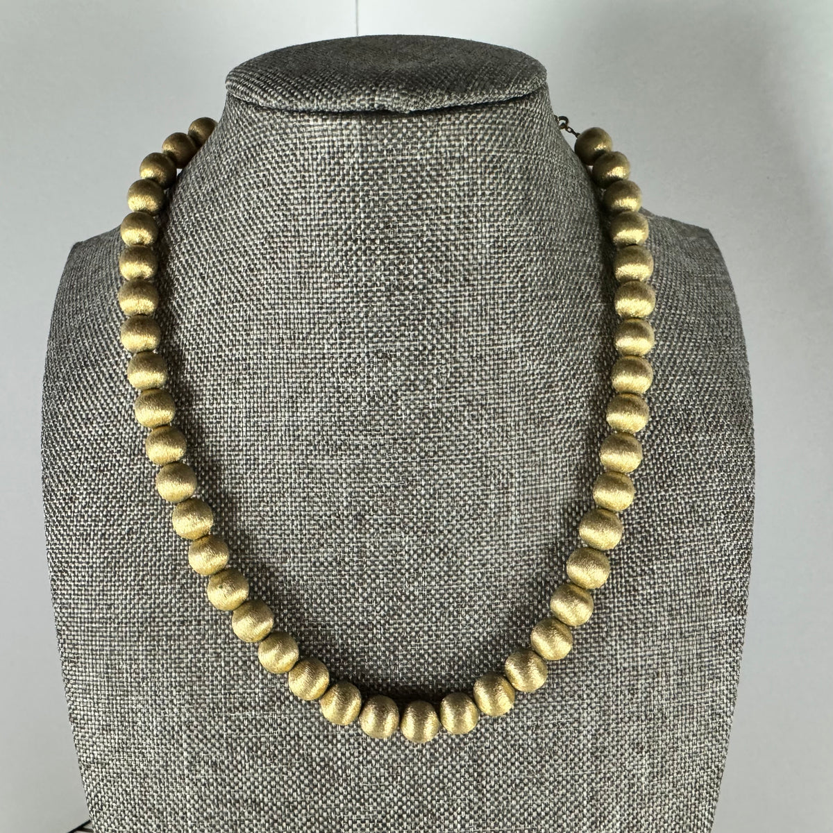 Vintage Gold-filled Beaded Choker with Matte Finish