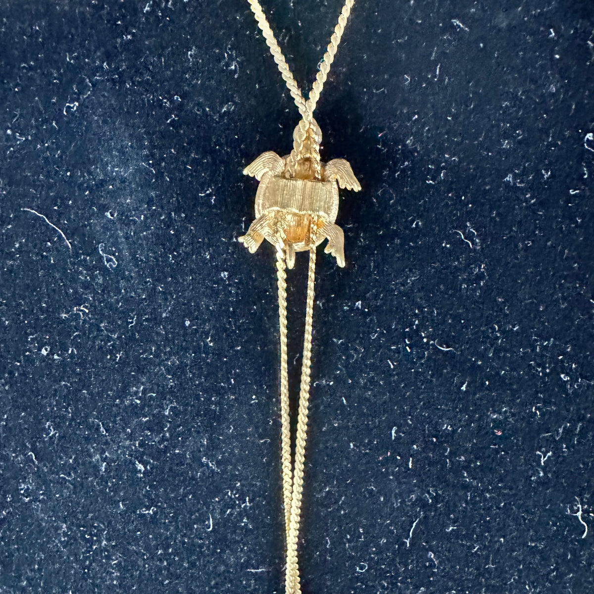 Adjustable Gold-Filled Lariat Necklace with Turtle Clasp