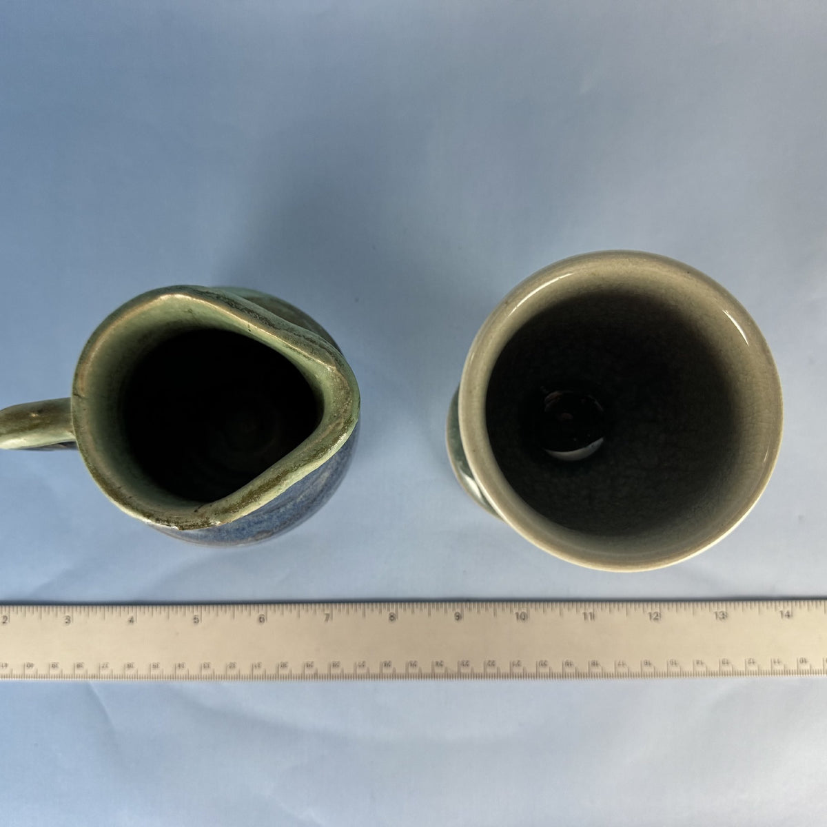 Handmade Ceramic Pitcher and Goblet
