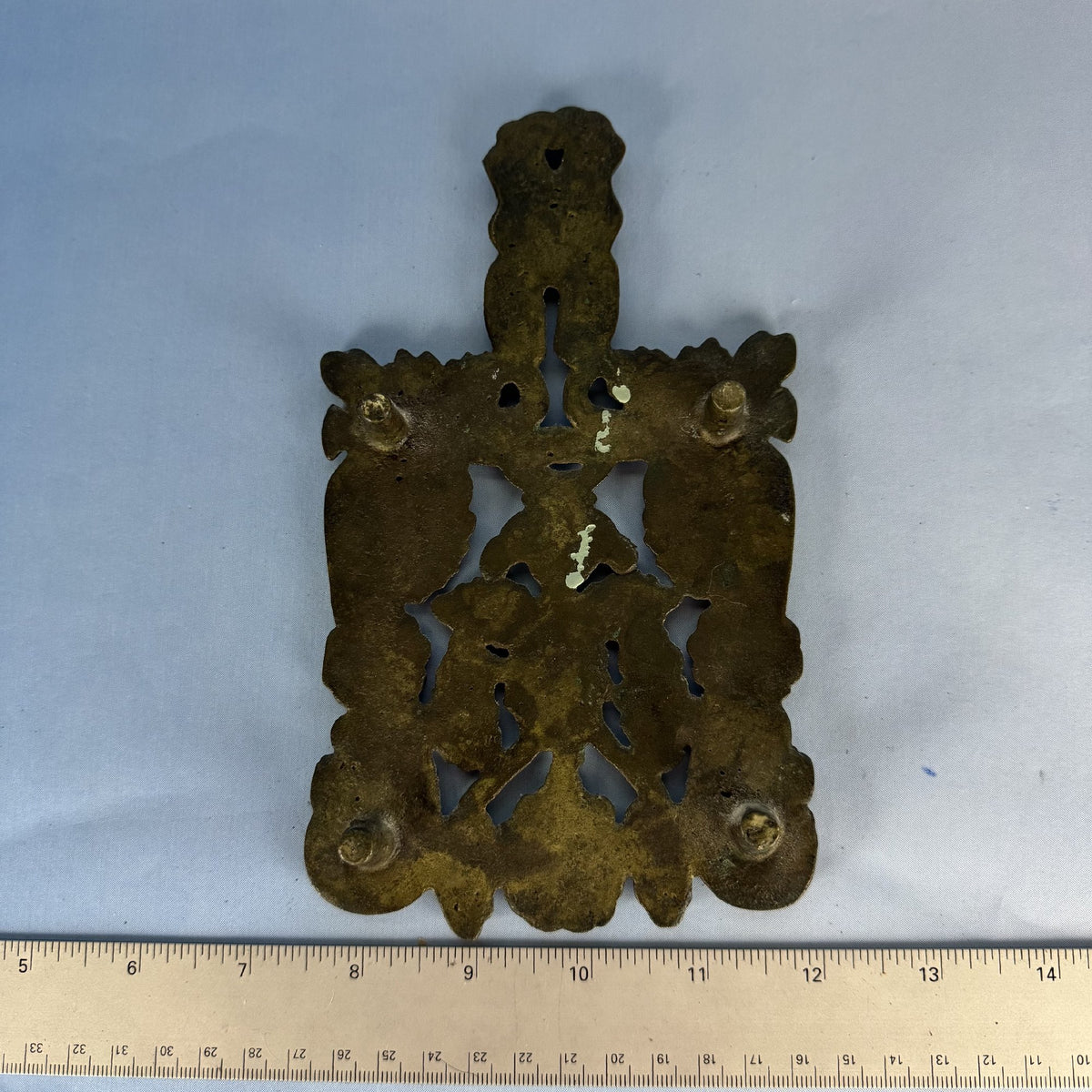 Vintage Virginia Metalcrafters Brass Grape Motif Trivet