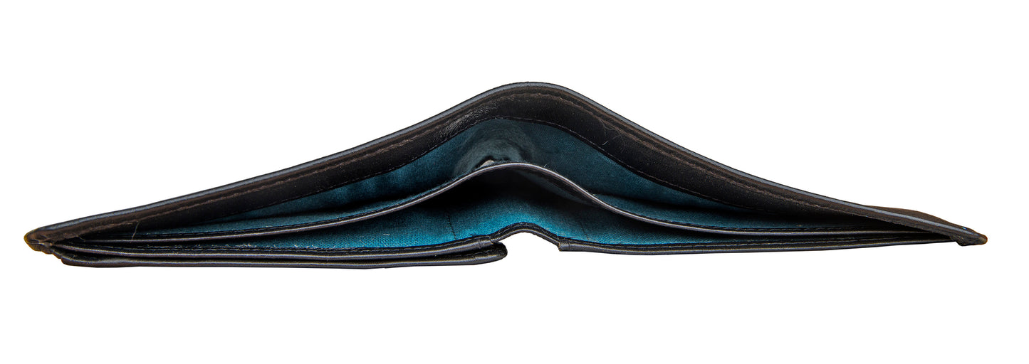 Contrast Stitch Leather Wallet