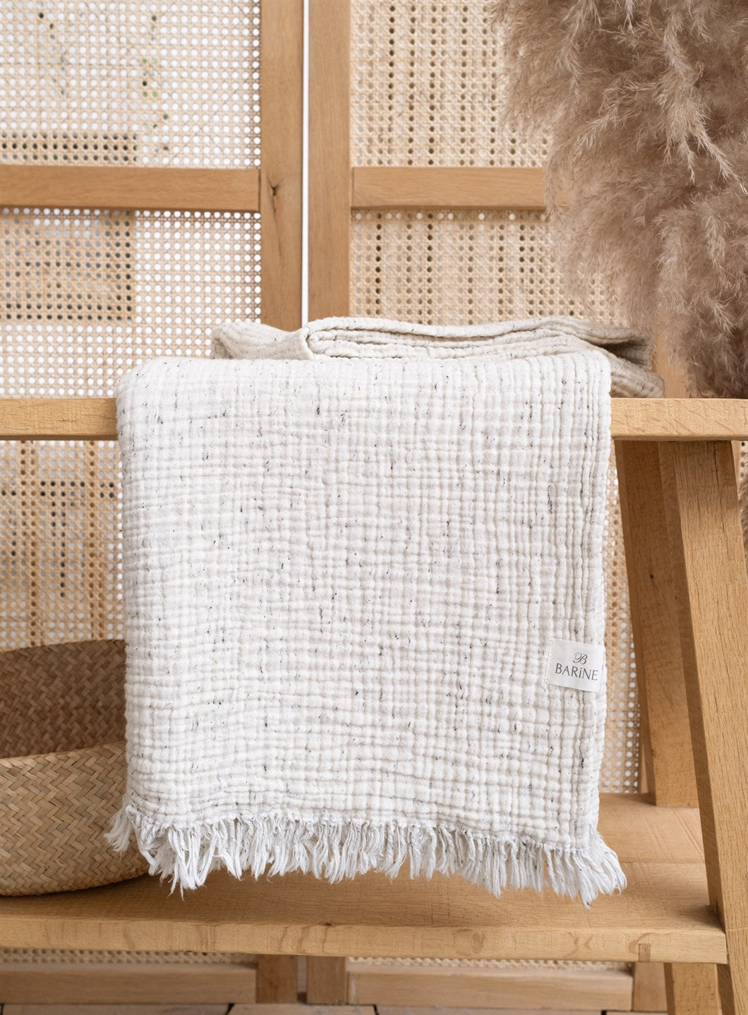 Cozy Pink and Gray Throw Blanket