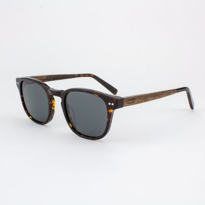 Wayfarer Style Handcrafted Acetate & Wood Sunglasses