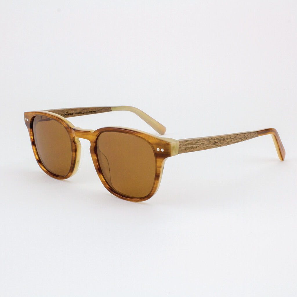 Wayfarer Style Handcrafted Acetate & Wood Sunglasses