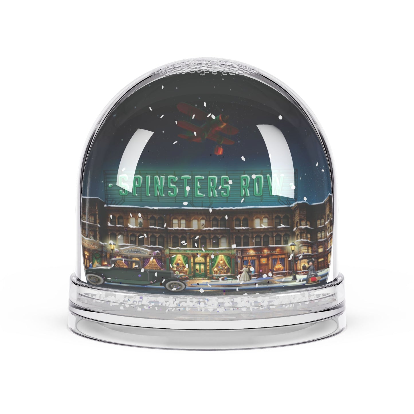 Spinsters Row Holiday Snow Globe