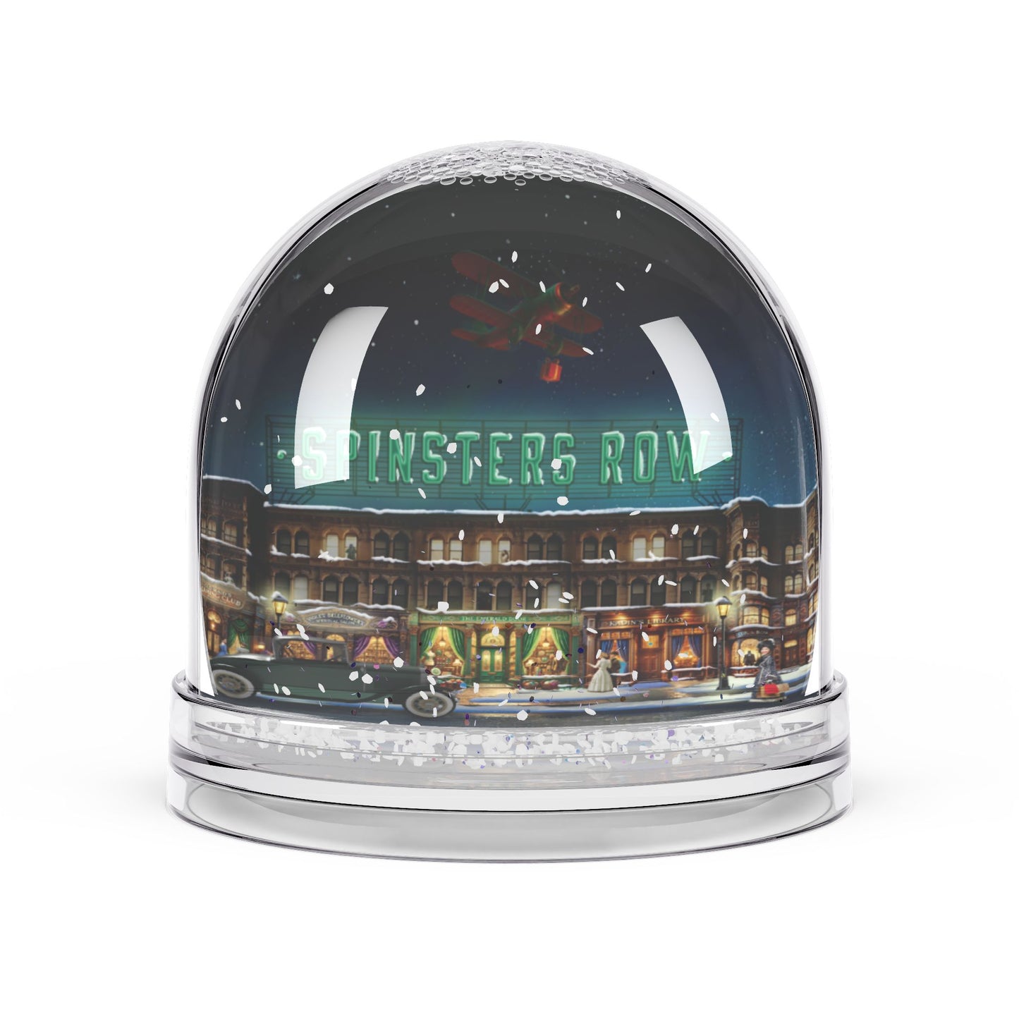 Spinsters Row Holiday Snow Globe