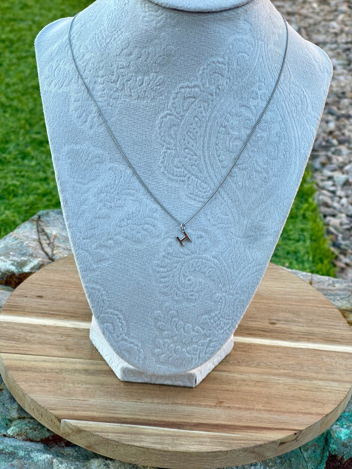 Handmade Sterling Silver Initial Chain Necklace