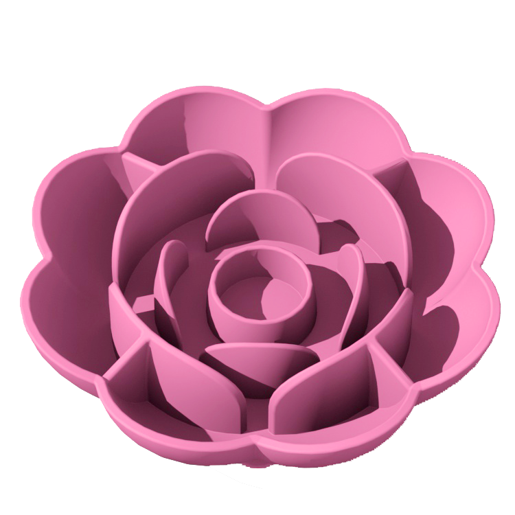 Slow Feeder for Pets: Rose-Shaped Silicon