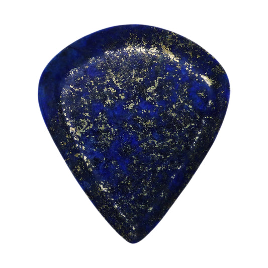 Lapis Lazuli Stone Guitar Or Bass Pick - 3.0 mm Ultra Heavy Gauge - Jazz XL Shape - Specialty Handmade Gemstone Exotic Plectrum