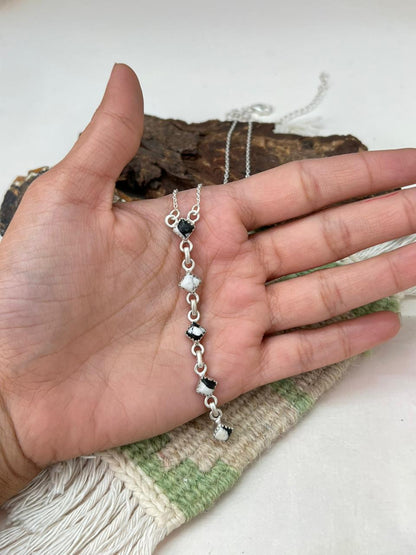 Handmade Sterling Silver White Buffalo Necklace "Signed Nizhoni"