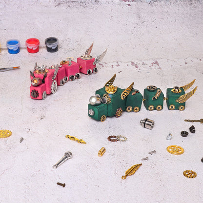 Timber Train Kit – DIY Build a Wooden Train with LED Light