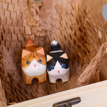 Hand-Carved Cat Painting Kit