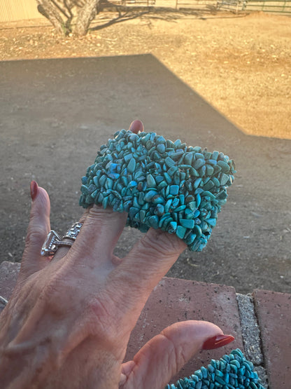 Handmade Chip Turquoise Bracelet
