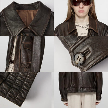 Aviatrix Sheep Leather Jacket