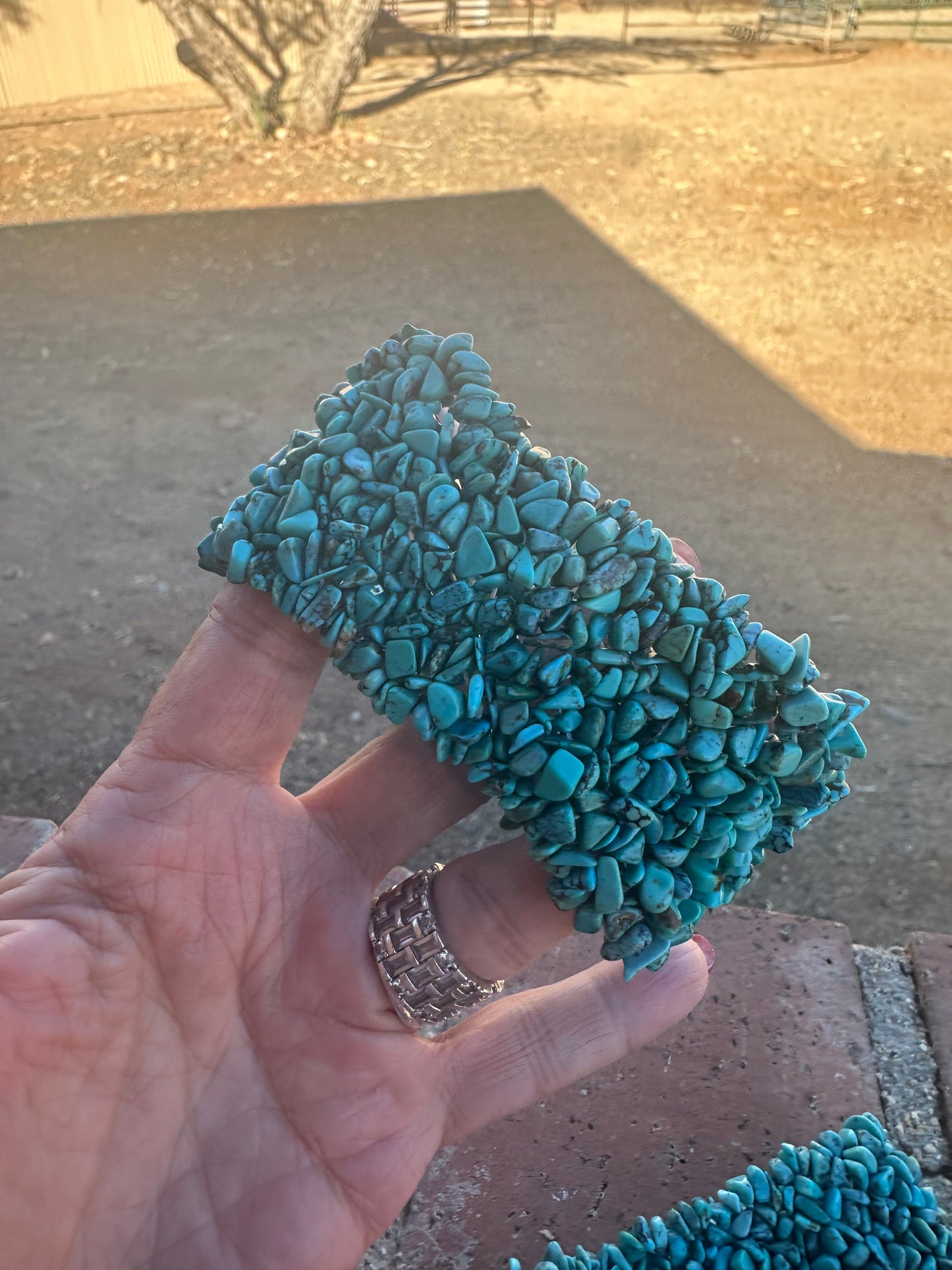 Handmade Chip Turquoise Bracelet