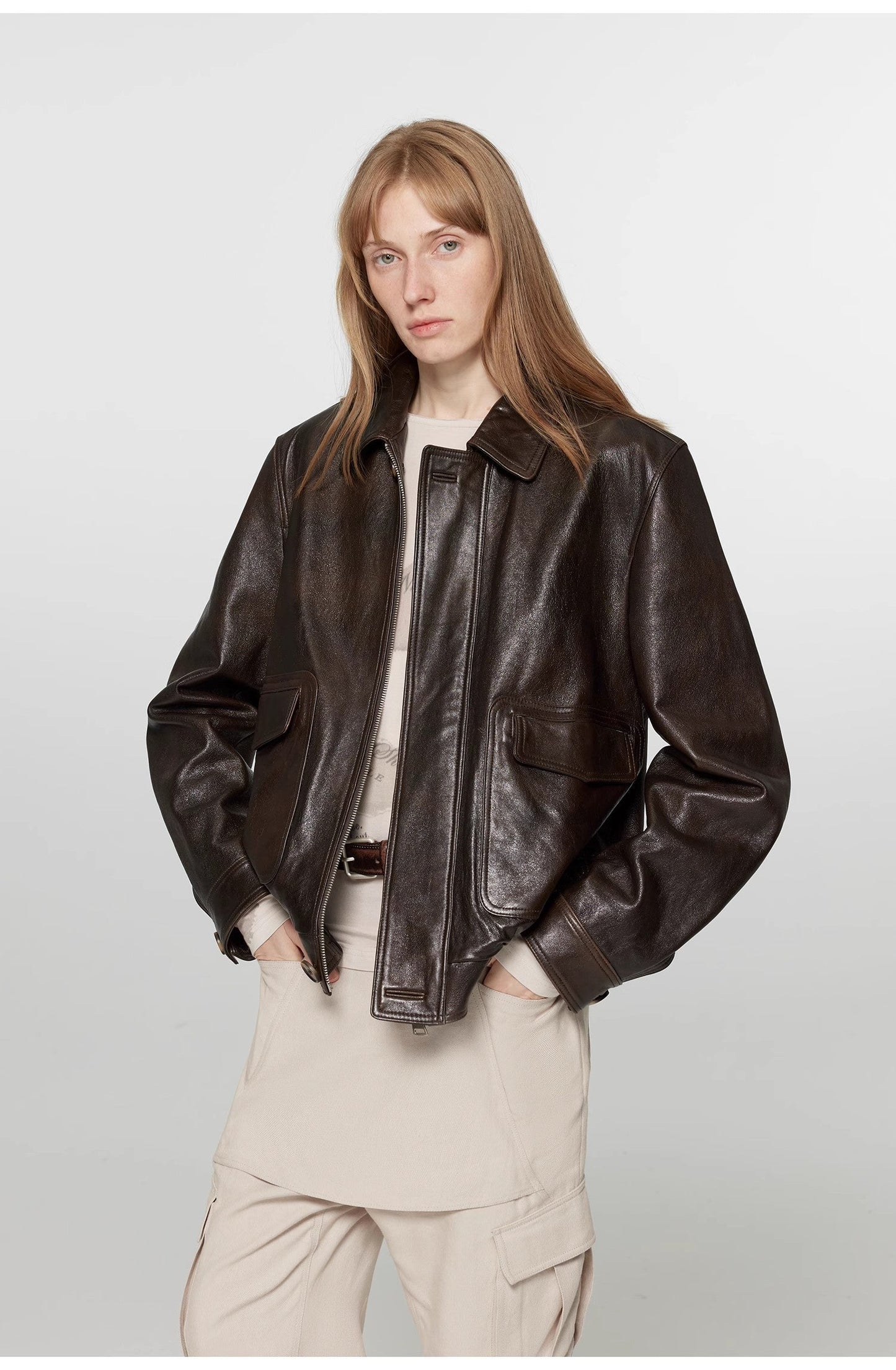 Aviatrix Sheep Leather Jacket