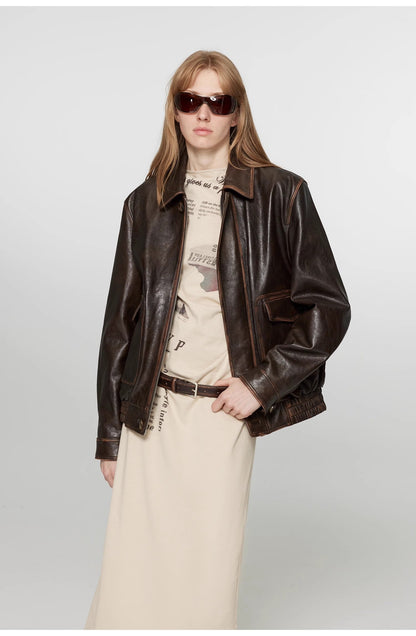 Aviatrix Sheep Leather Jacket