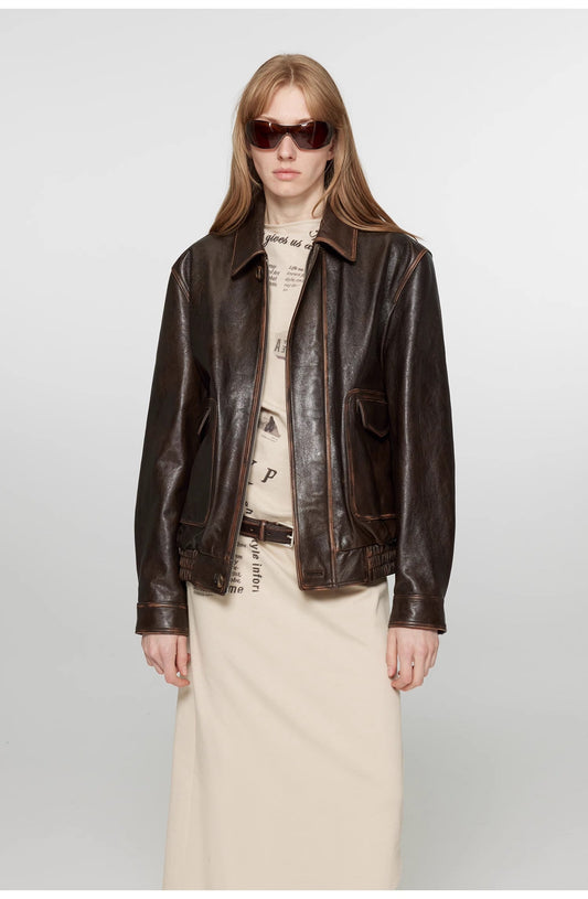 Aviatrix Sheep Leather Jacket