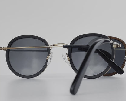 Featherlight Titanium and Wood Sunglasses