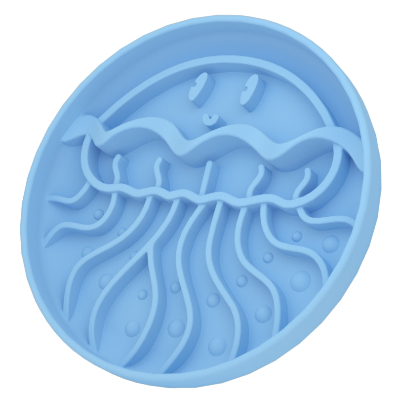 Slow Feeder for Dogs and Cats - Jellyfish-Shaped Silicone