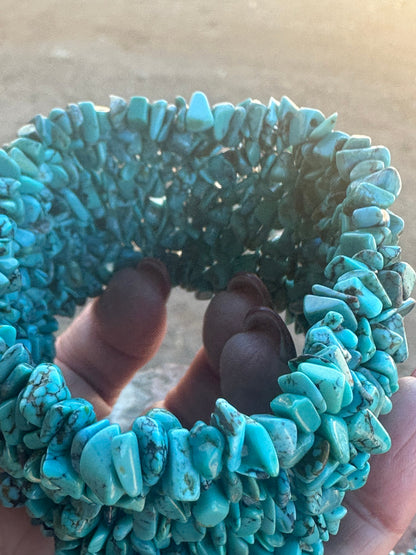 Handmade Chip Turquoise Bracelet