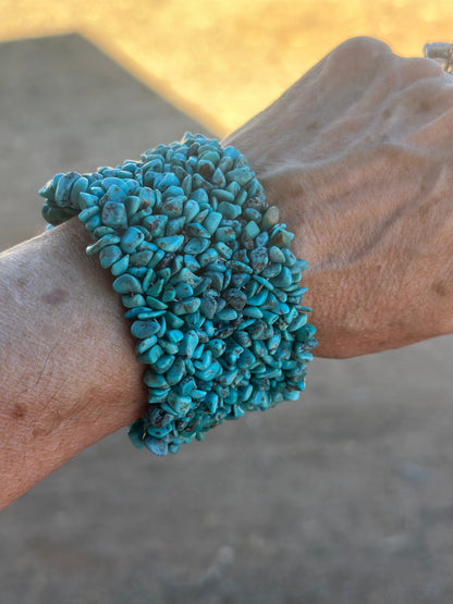 Handmade Chip Turquoise Bracelet