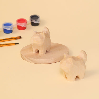 Hand-Carved Cat Painting Kit