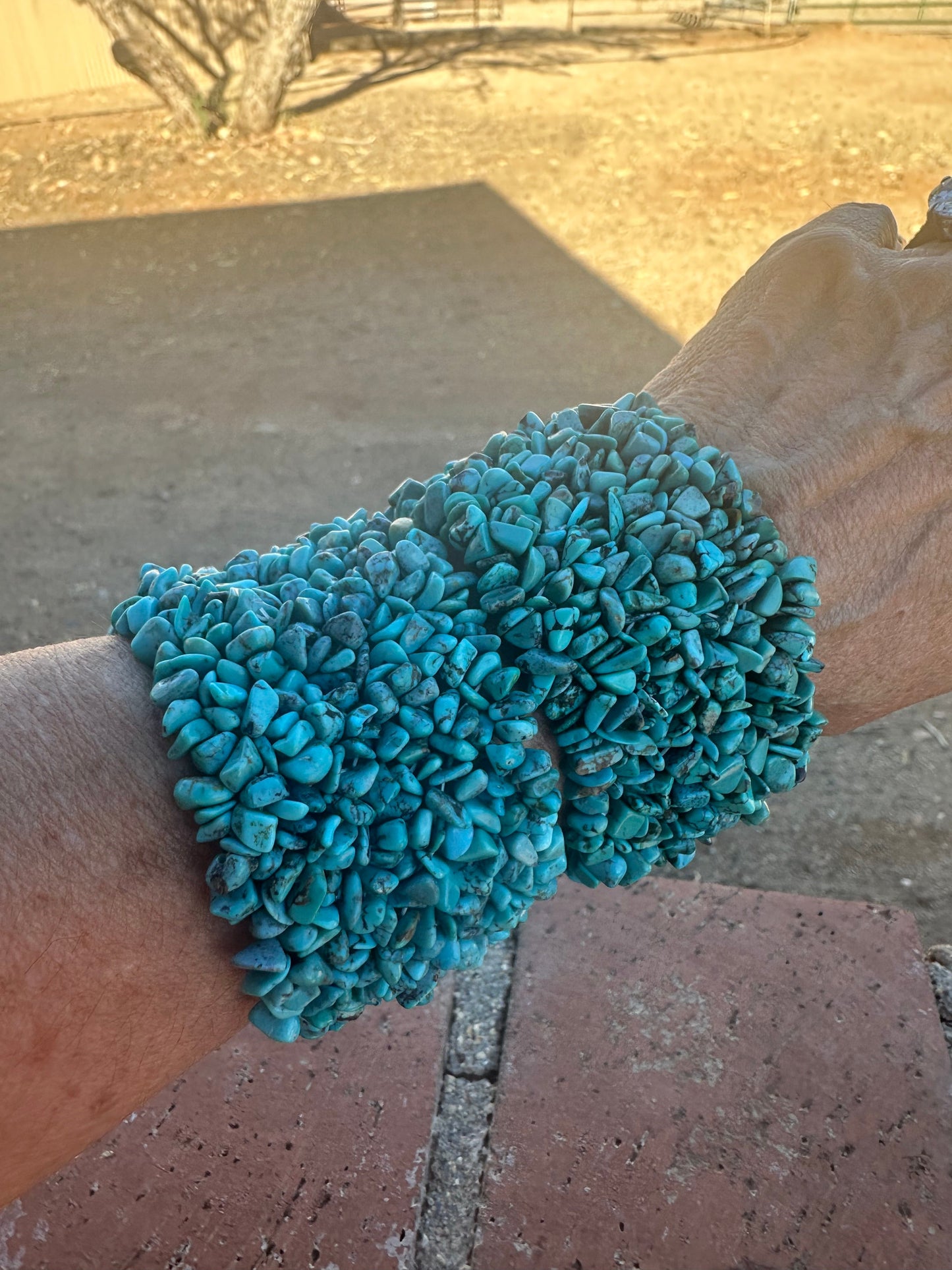 Handmade Chip Turquoise Bracelet