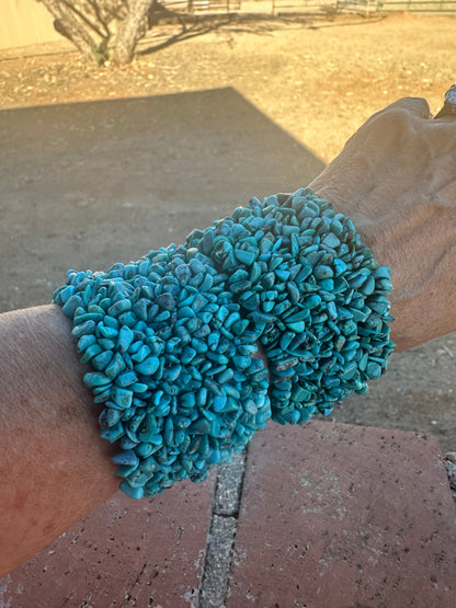 Handmade Chip Turquoise Bracelet