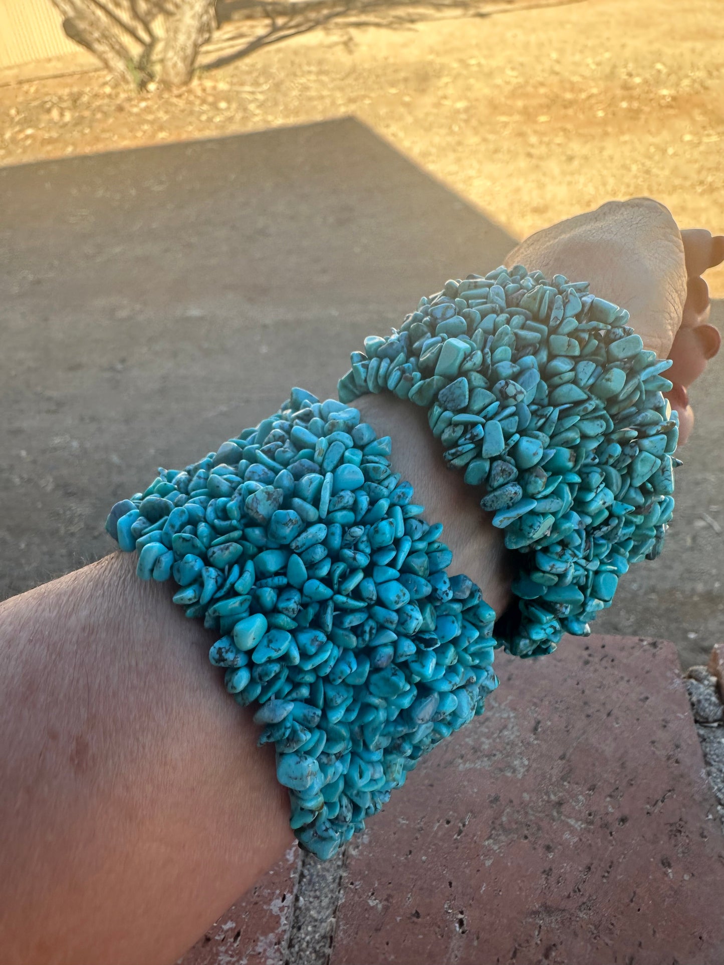 Handmade Chip Turquoise Bracelet