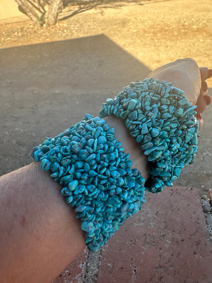 Handmade Chip Turquoise Bracelet