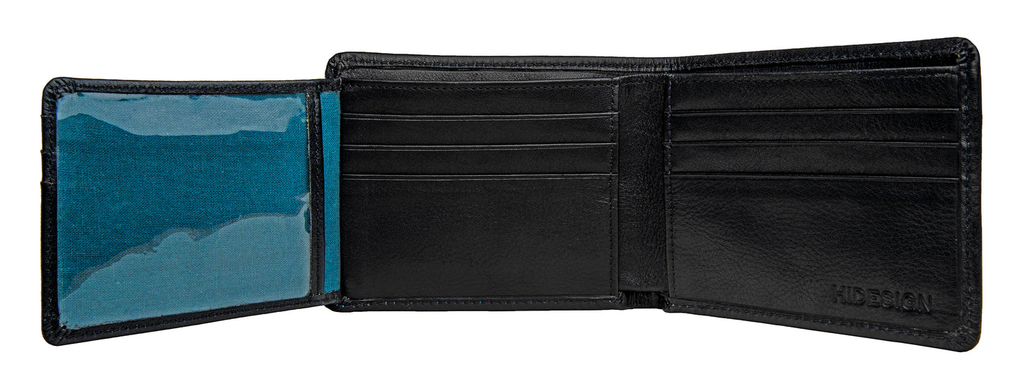 Contrast Stitch Leather Wallet