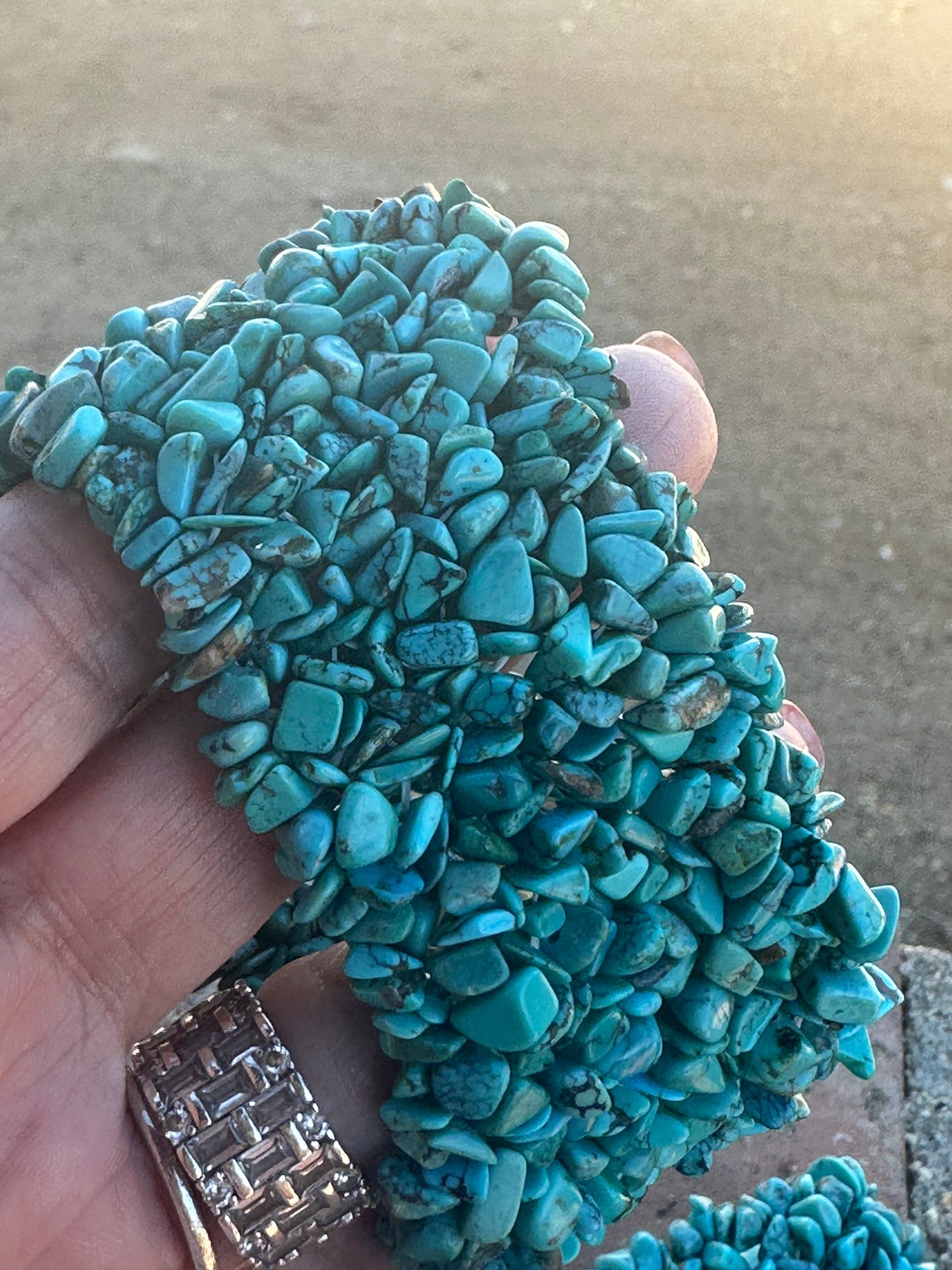 Handmade Chip Turquoise Bracelet
