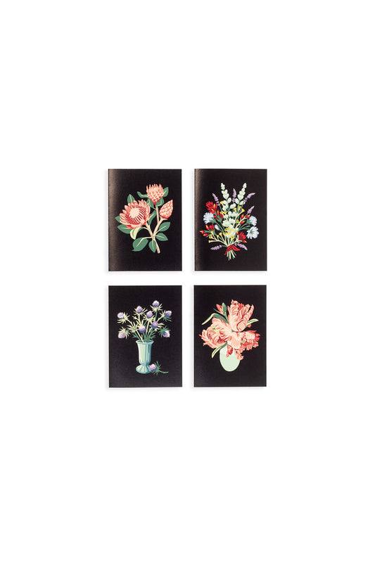 Florals (black) Mini Card Set