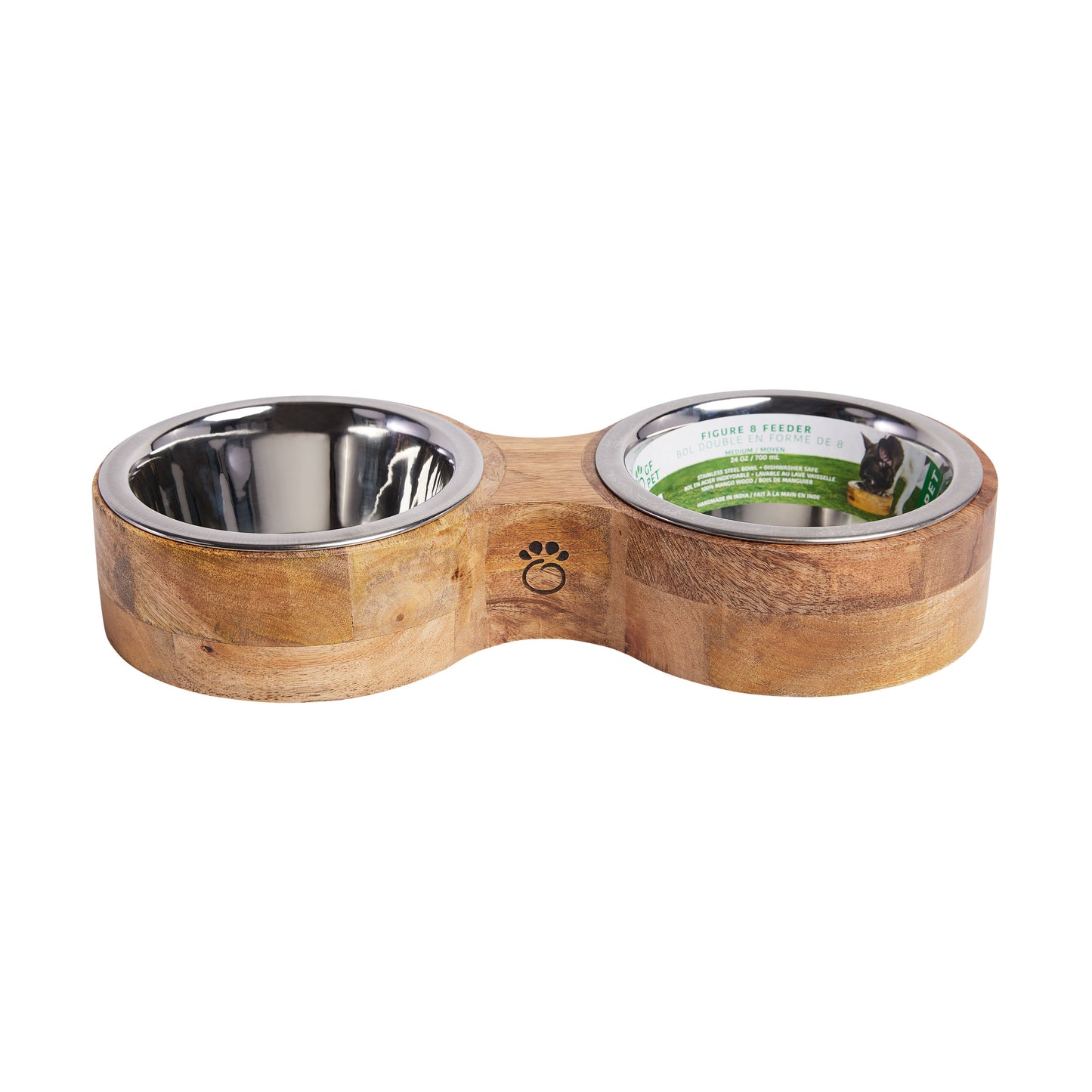 Wood and Metal Pet Feeder