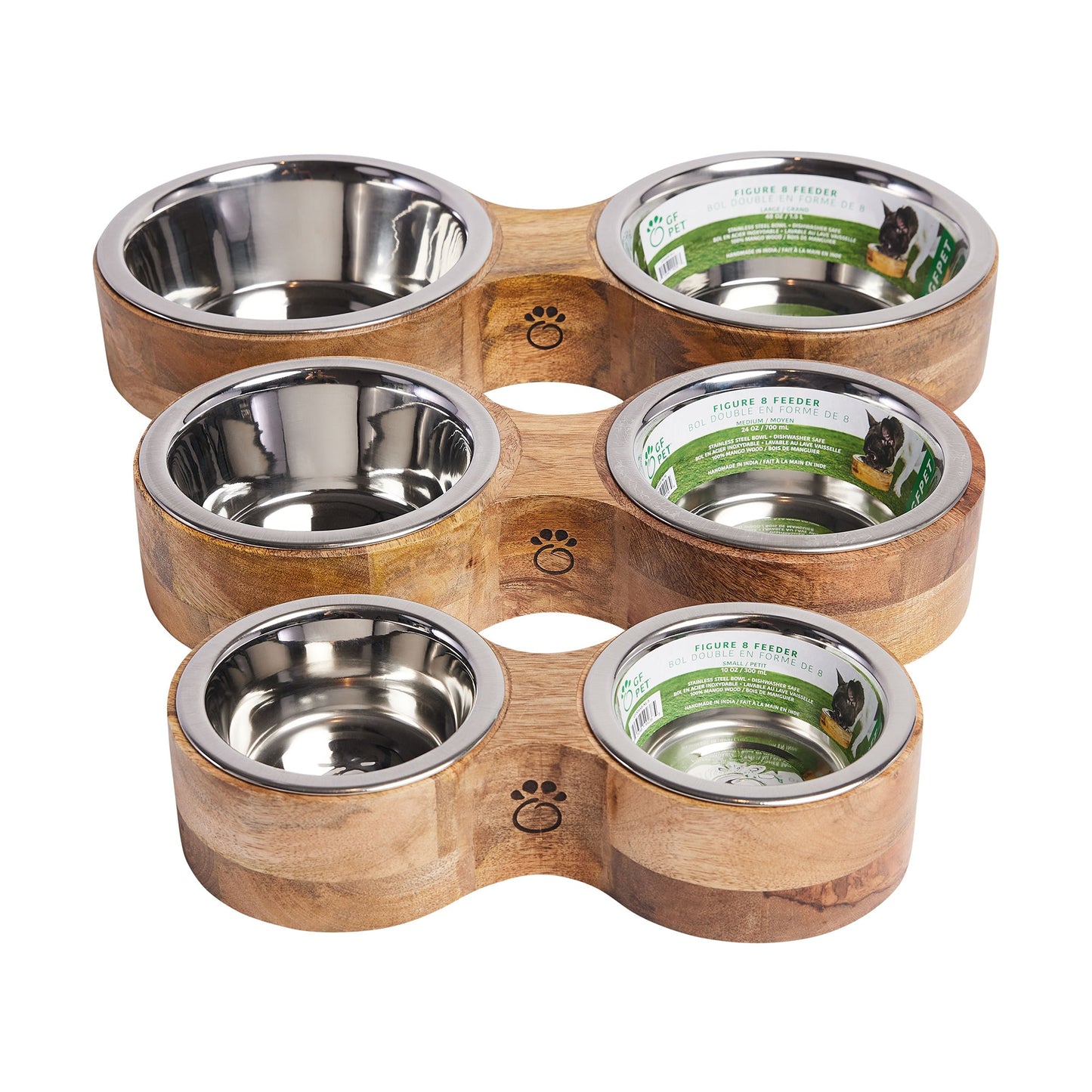 Wood and Metal Pet Feeder