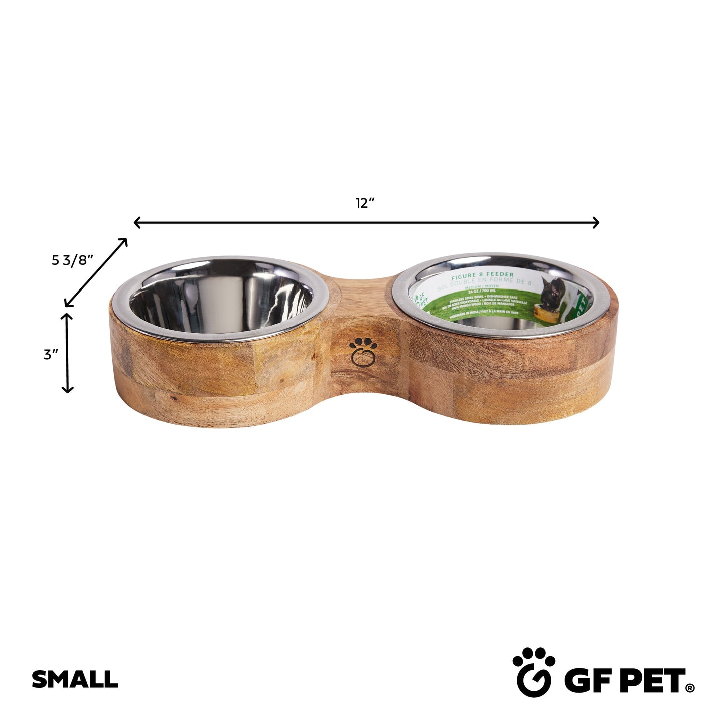 Wood and Metal Pet Feeder