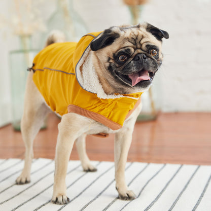 Insulated Classic Yellow Raincoat (Slicker) for Fashionable Dogs