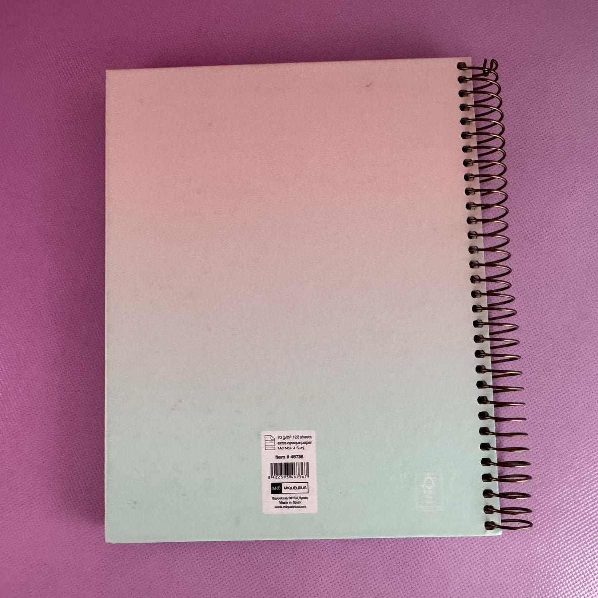 Spiral Bound Blush Pink Notebook
