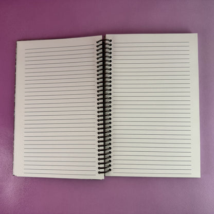 Spiral Bound Brown Paint Splattered Notebook